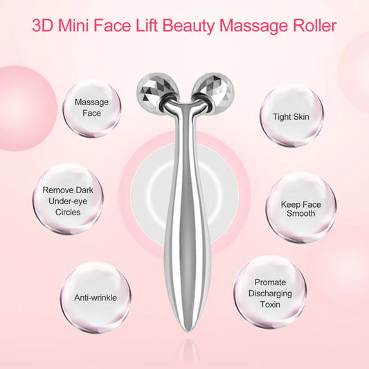 3D Roller Massager Y Shape 360 Rotate Thin Face Body Shaping Relaxation Wrinkle Remover Facial Massager Tool
